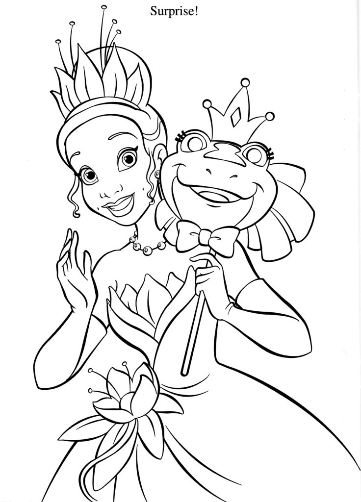 The Princess Frog Coloring Page