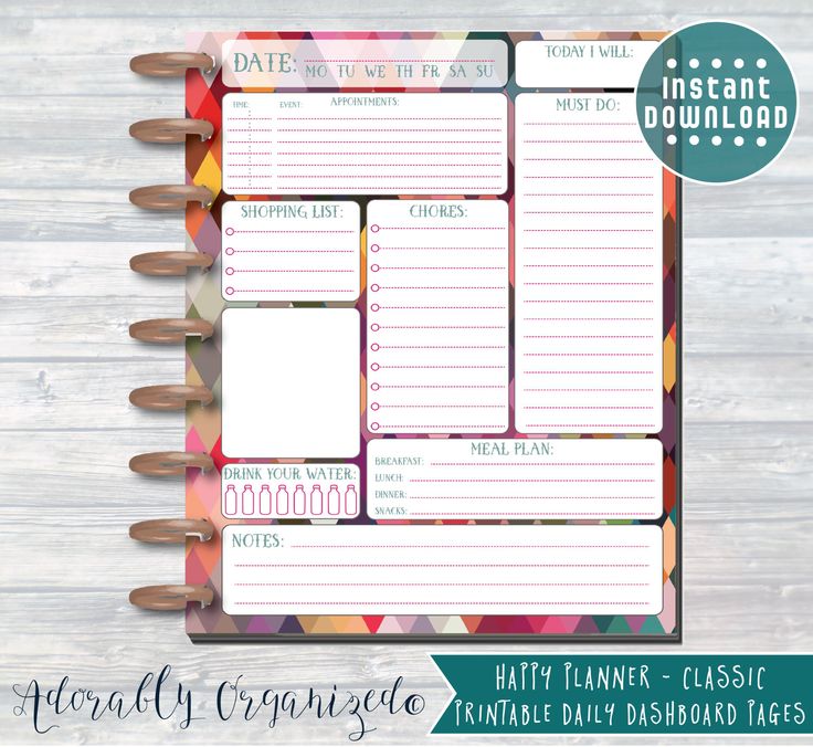 Happy Planner Calendar Refills : Happy planner printable daily refills inserts Happy Planner Calendar Refills : Happy planner printable daily refills inserts