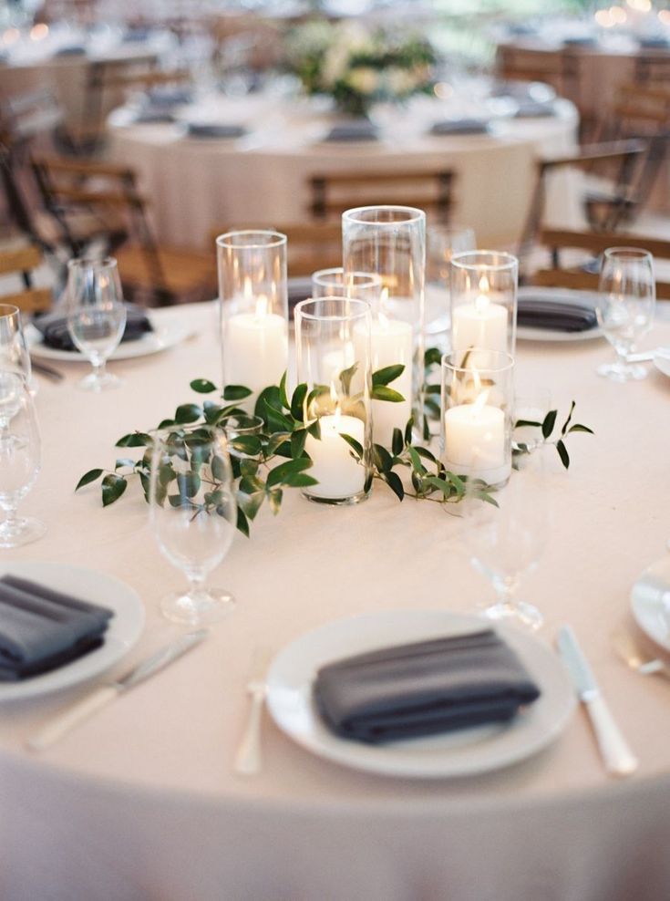 Round Table Decoration Ideas Wedding Planning Tools Greenery Centerpieces Greenery Wedding Centerpieces, Round Table Setting Ideas For Wedding