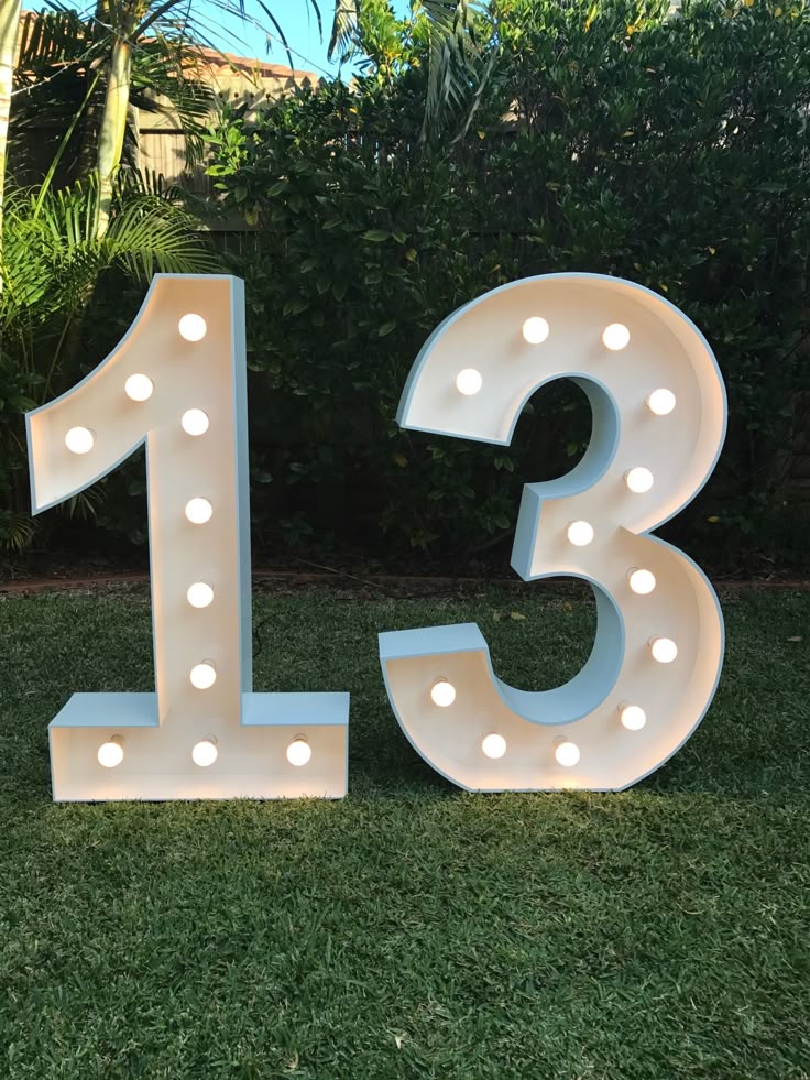 1.2m tall Light Up Numbers available for hire