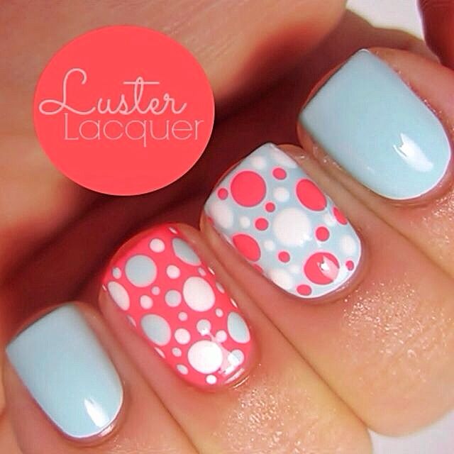 Baby Blue & Coral Nail Art Nail Lacquers & Art In 2018 Baby Blue & Coral | Nail Art | Nail Lacquers & Art in 2018 | Pinterest | Nails, Nail Art and Coral nails - Baby Blue & Coral Nail Art Nail Lacquers & Art In 2018