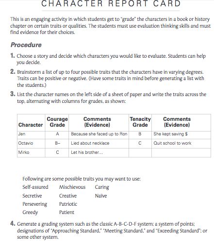14 best character report card samples images on Pinterest Report - report card 14 best character report card samples images on Pinterest Report - report card