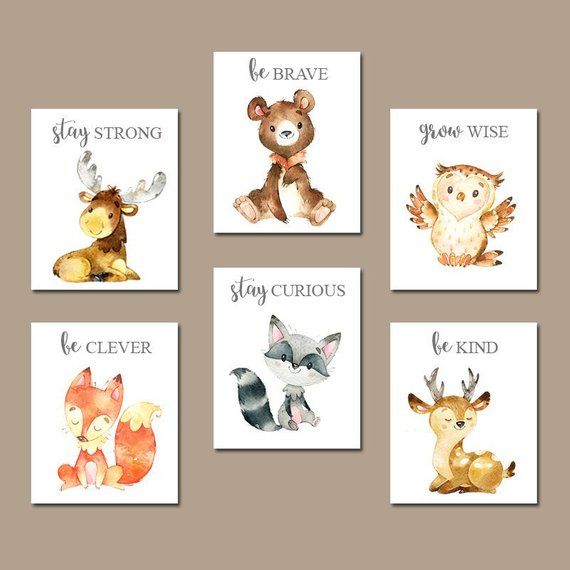 Woodland Animal Quotes Nursery Wall Art Woodland Animal Quotes Nursery Wall Art