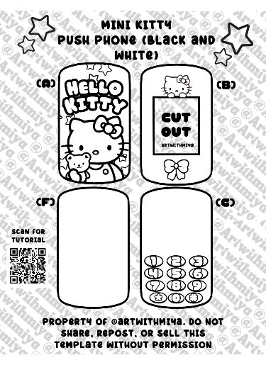 Mini Kitty Push Phone Template Mini Kitty Push Phone Template