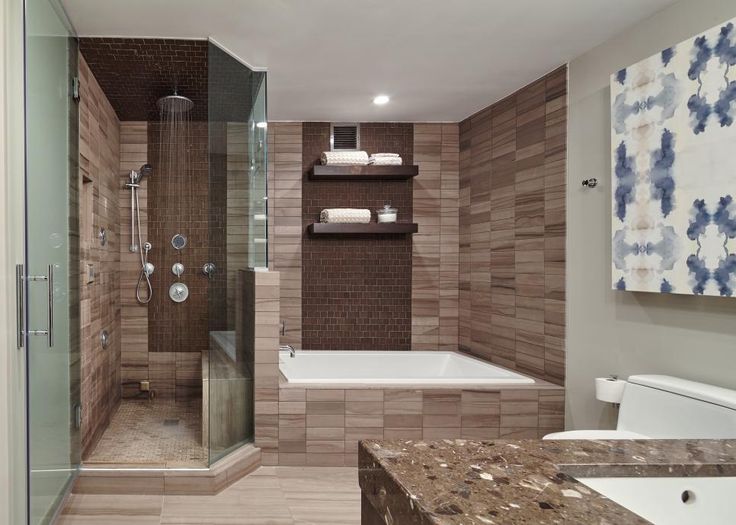 Wayfair Bathroom Vanity >> Large-scale tiles mingle with dynamic mosaic glass tile ... Wayfair Bathroom Vanity >> Large-scale tiles mingle with dynamic mosaic glass tile ...