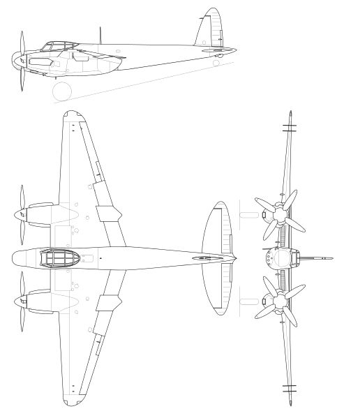 filede havilland mosquito mk19svg plane drawingde
