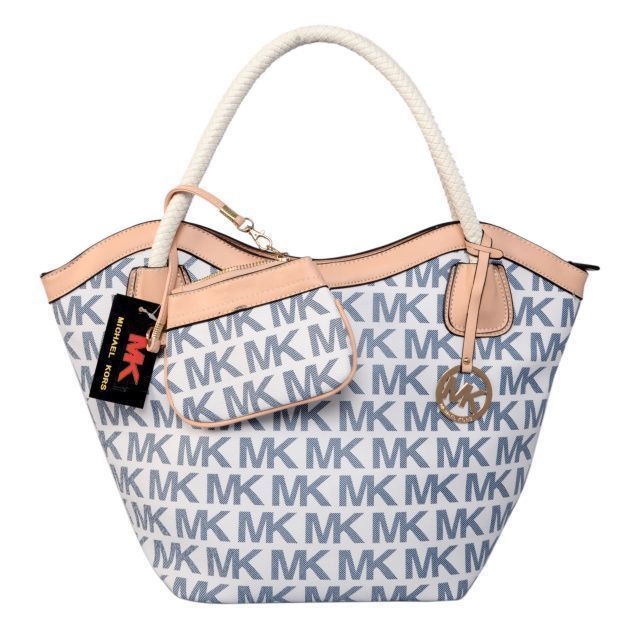 Michael Kors Jet Set Logo Medium Blue Totes Outlet