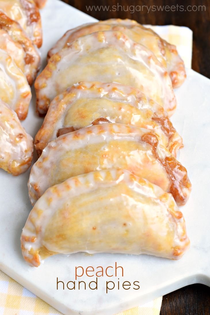 Dessert is ready in 30 minutes with these Glazed Peach Hand Pies! The flaky crus...