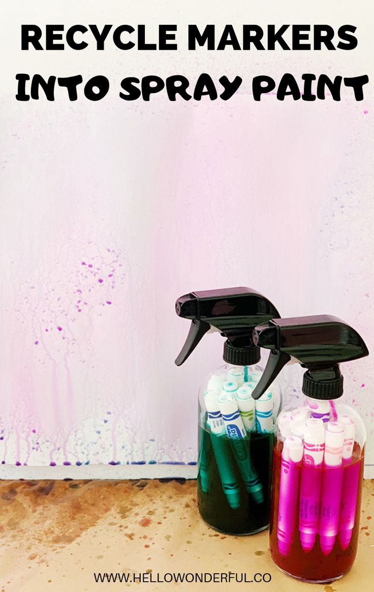 Recycle Markers Into Spray Paint