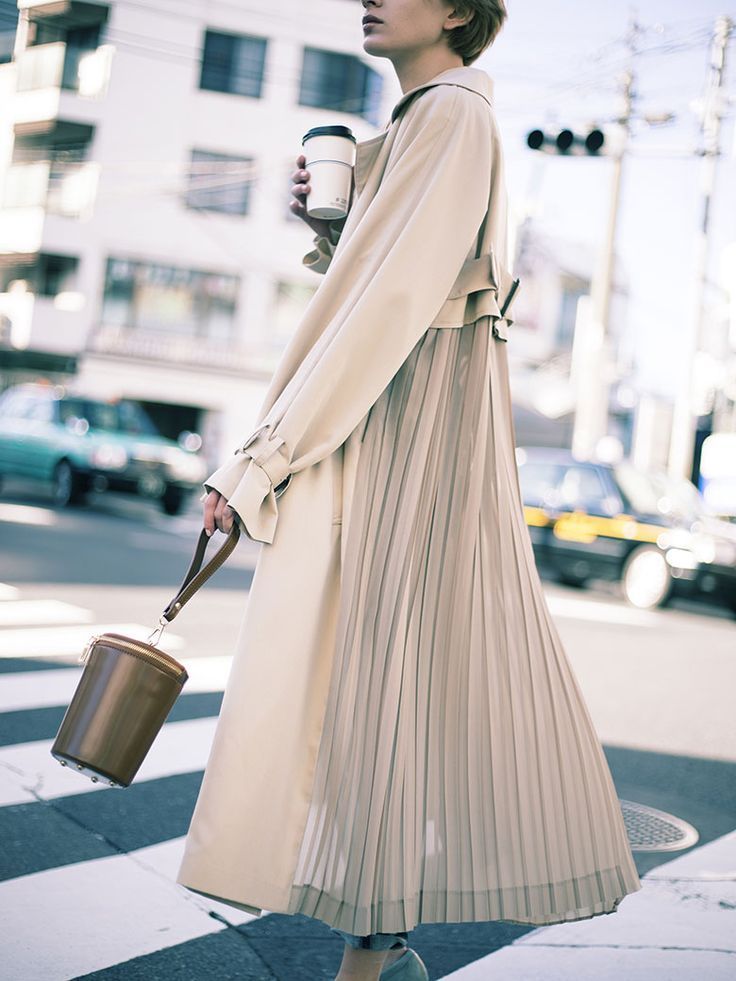 SEE THROUGH BACK PLEATS TRENCH | AMERI | Clothes design, Fashion
