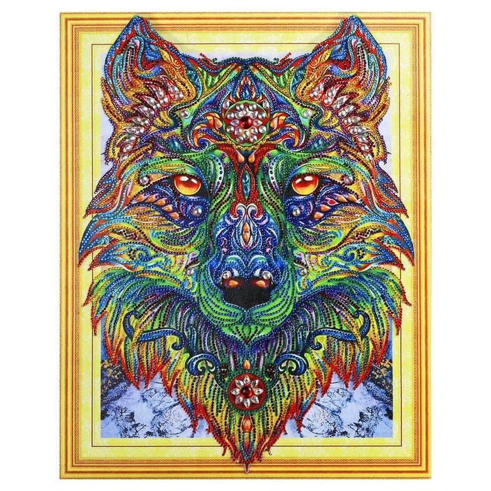 Colorful Wolf Diy Diamond Painting Kits 5d Diamond Painting Diamond Dotz