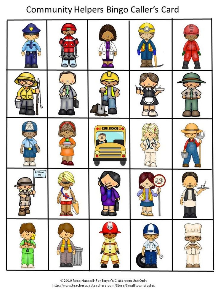 Community Helpers Bingo Game Elementary and Special Education Etsy Community Helpers Bingo Game Elementary and Special Education Etsy