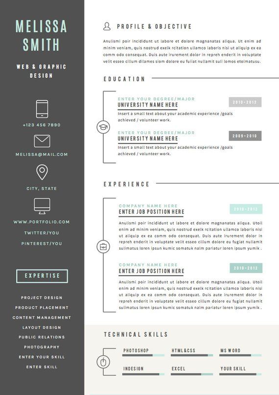 resume template 4 pages