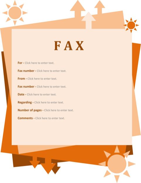 fax cover letter template word 2007