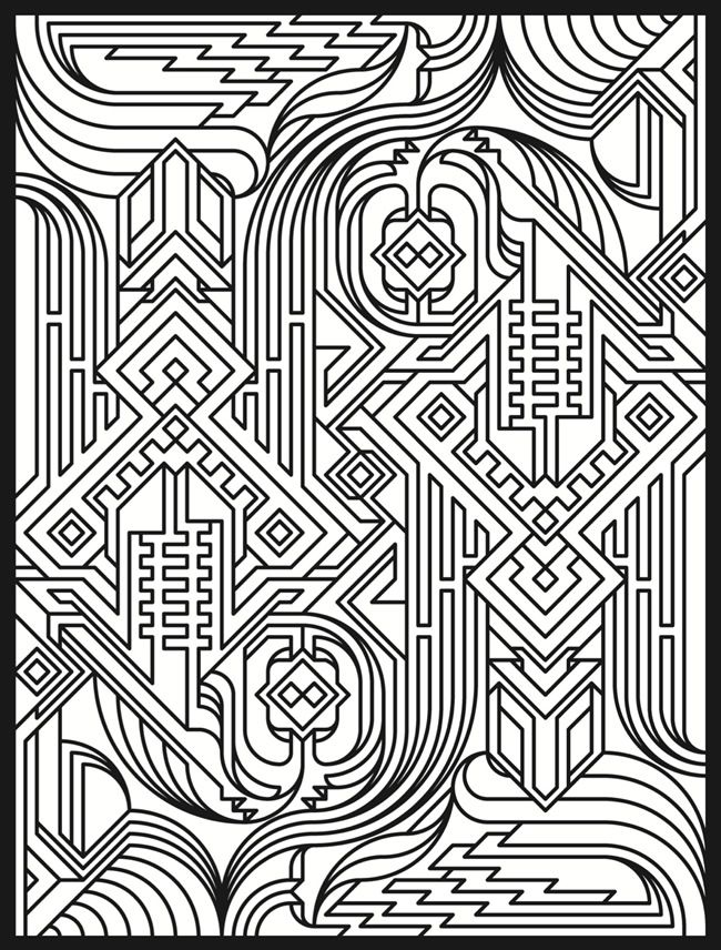 welcome to dover publications sample deco tech stained glass coloring page - Geometric Coloring Pages welcome to dover publications sample deco tech stained glass coloring page - Geometric Coloring Pages