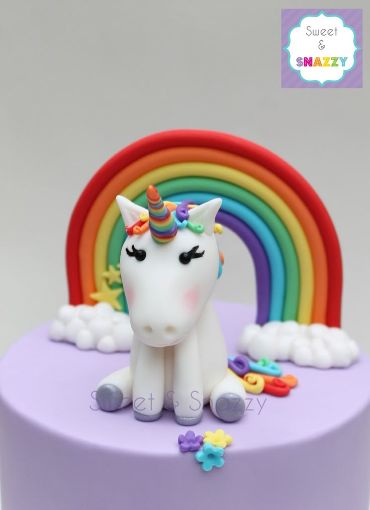 82 Best Figurines Images On Fondant Icing And Rainbow Unicorn Cake Topper Fondant And Toppers By Sweet Snazzy Https