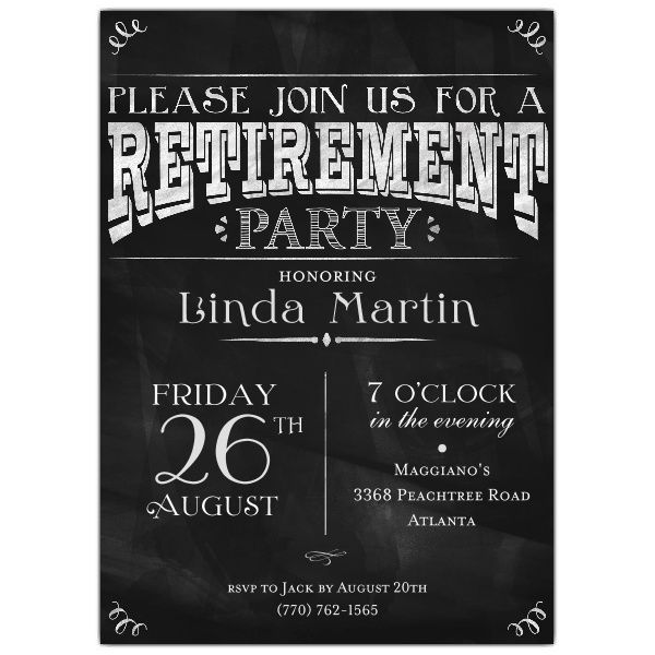 retirement party invitation template