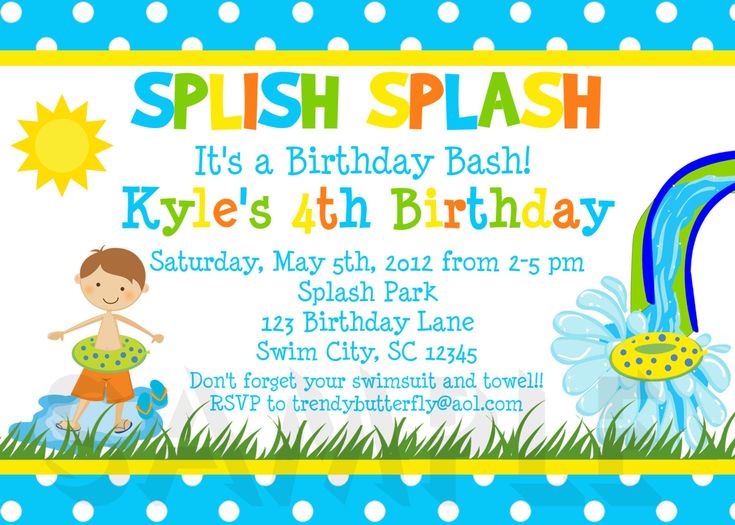 pool party invitation template word