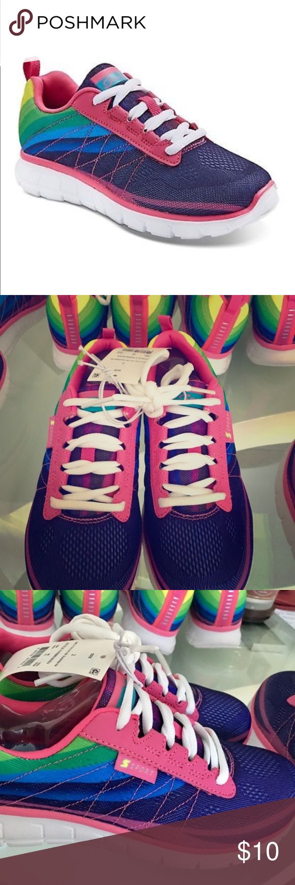 FLASH SALE NEW SKECHERS RAINBOW BIG GIRLS SHOES She’ll love the flying colors ...
