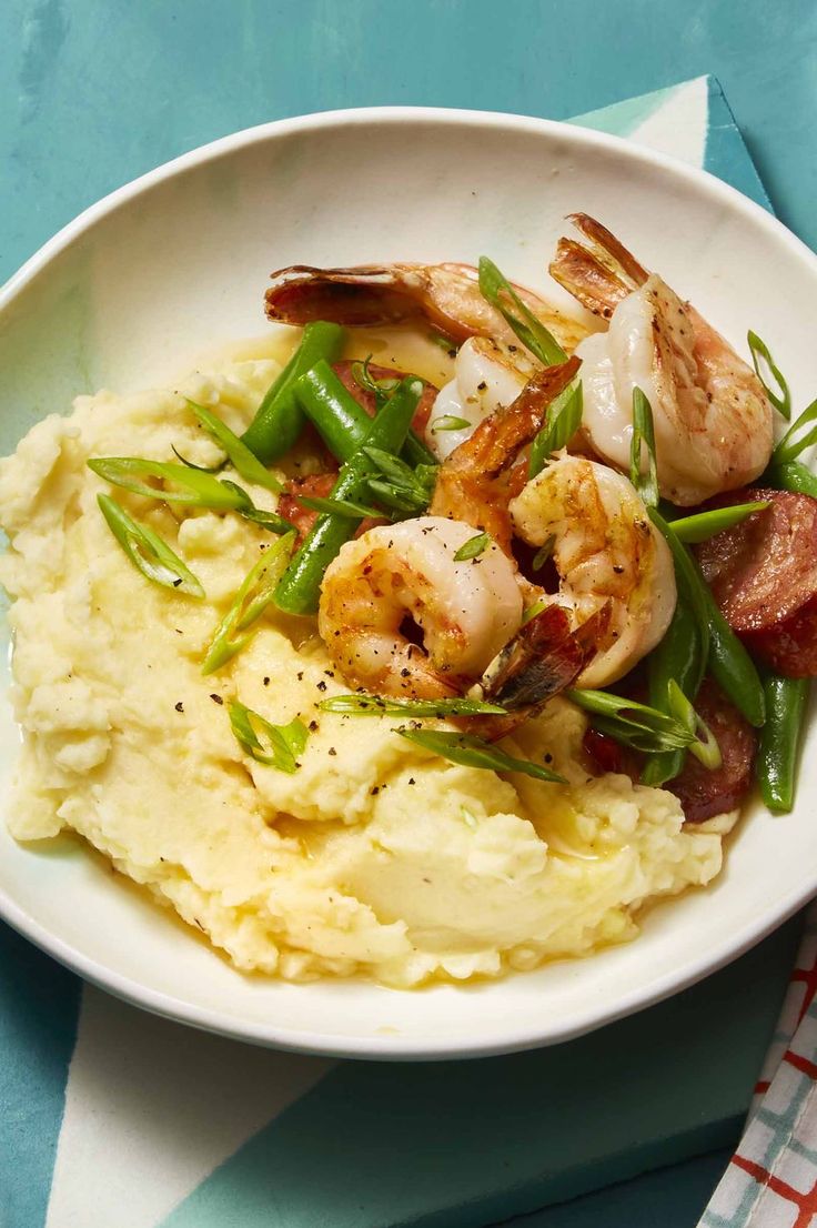 Old Bay Mashed Potatoes with Sautéed Shrimp and Sausage Old Bay Mashed Potatoes with Sautéed Shrimp and Sausage