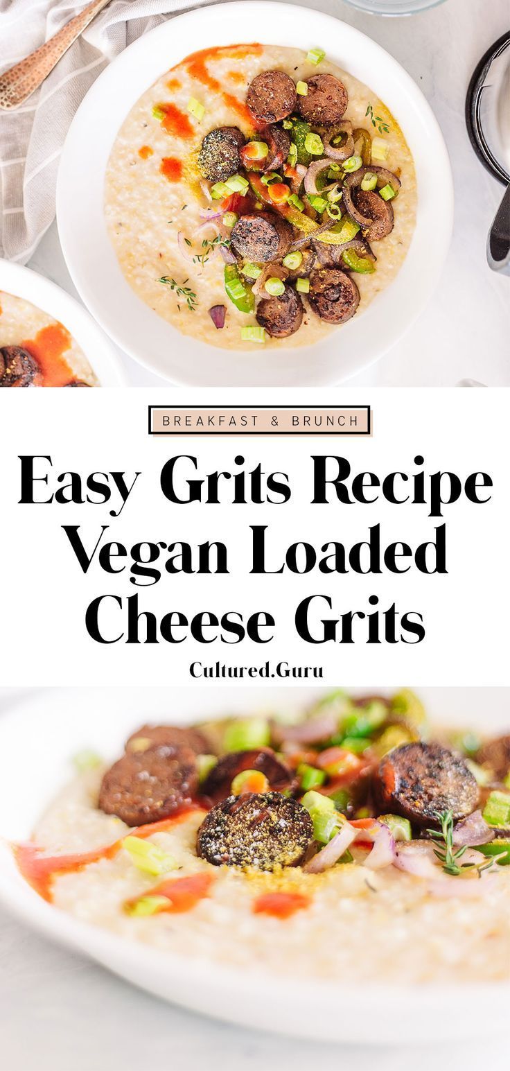 Healthy Grits Seasonings Recipe In 2020 Nutritious Breakfast Quick Vegan Breakfast Yummy Healthy Breakfast
