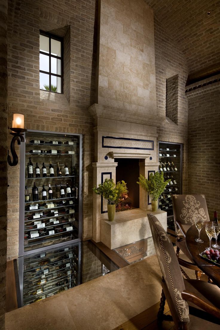 Spanish Colonial Dining Room Fireplace Glass Floor Wine Cellar Spanish Colonial Dining Room Fireplace Glass Floor Wine Cellar