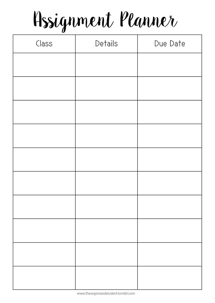 college class planner