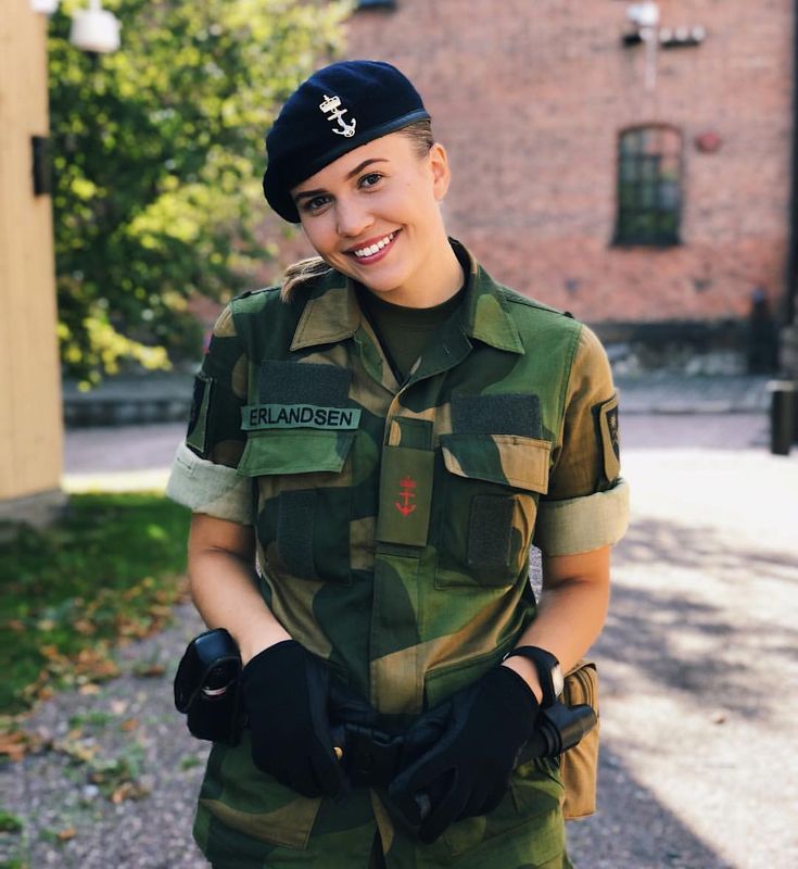Beauty shaved uniform outdoor