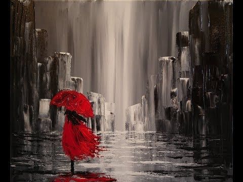 Demonstration der abstrakten Acrylmalerei - Digitalis von John Beckley - YouTube