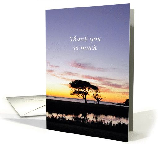 Thank You Pastor, for Performing Funeral Service Tree and Sunset card Thank You Pastor, for Performing Funeral Service Tree and Sunset card