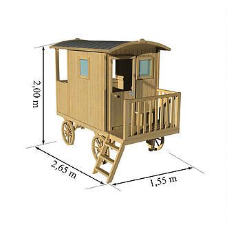 Zirkuswagen Kinderspielhaus Gartenhaus Bauwagen Holzhaus
