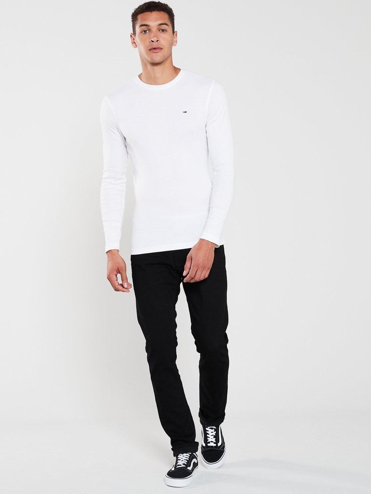 Tommy Jeans Scanton Slim Fit Jeans - Black, Black, Size 34, Length Regular, Men ...