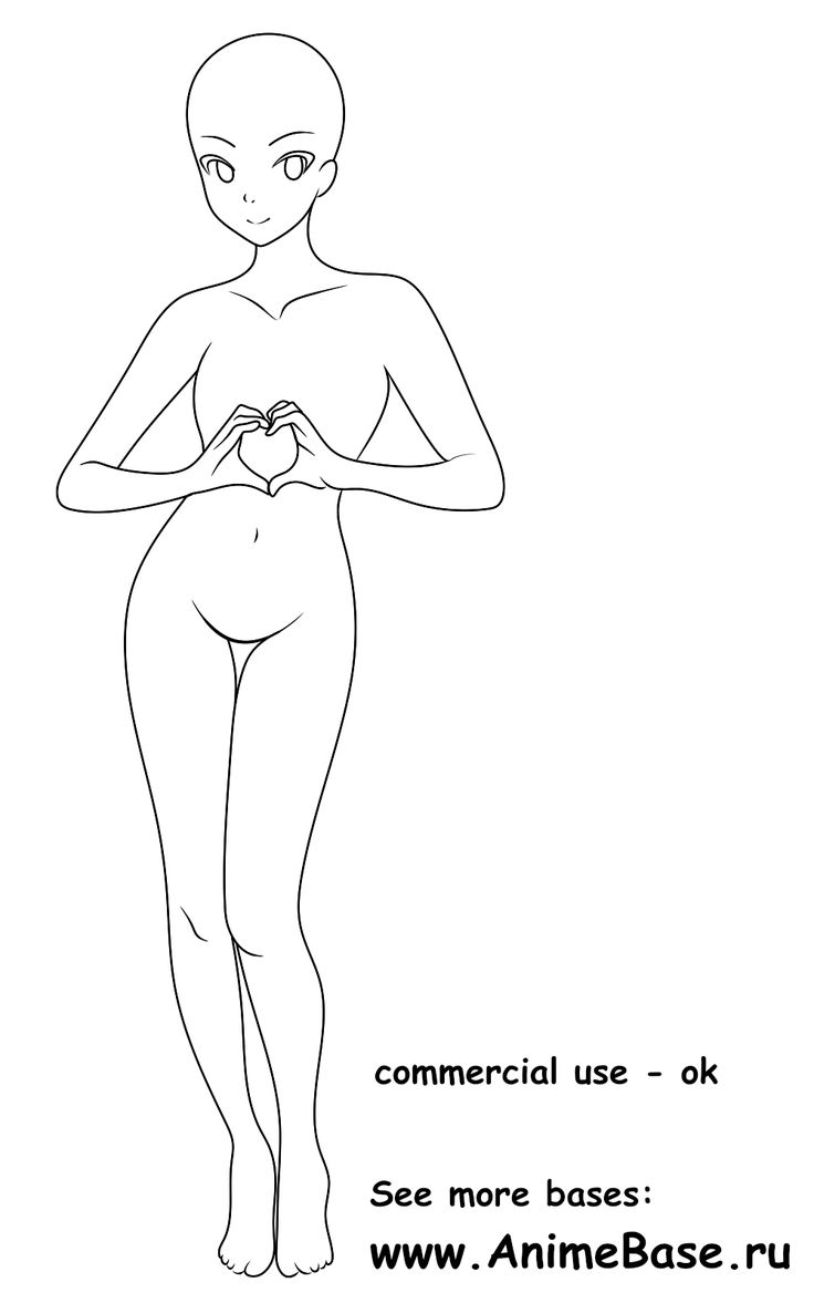 Easy pose outline - Anime Bases .INFO