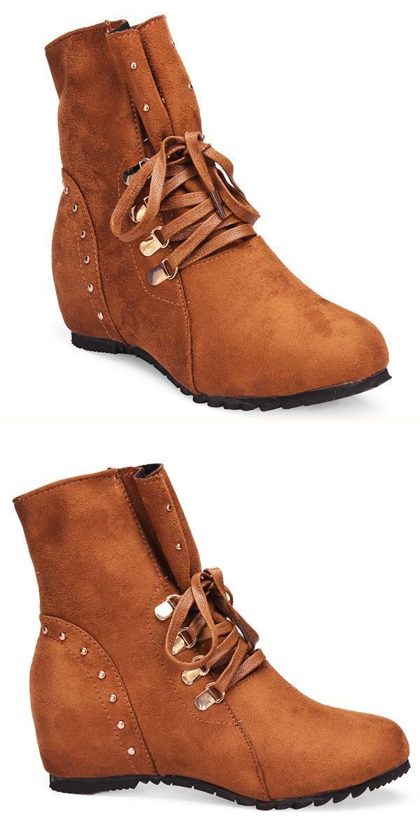 271 Best Boots Images On Pinterest Ankle Fashion Women And Women Faux Suede Height Increasing Lace Up Cowboy Ankle Boots Logo