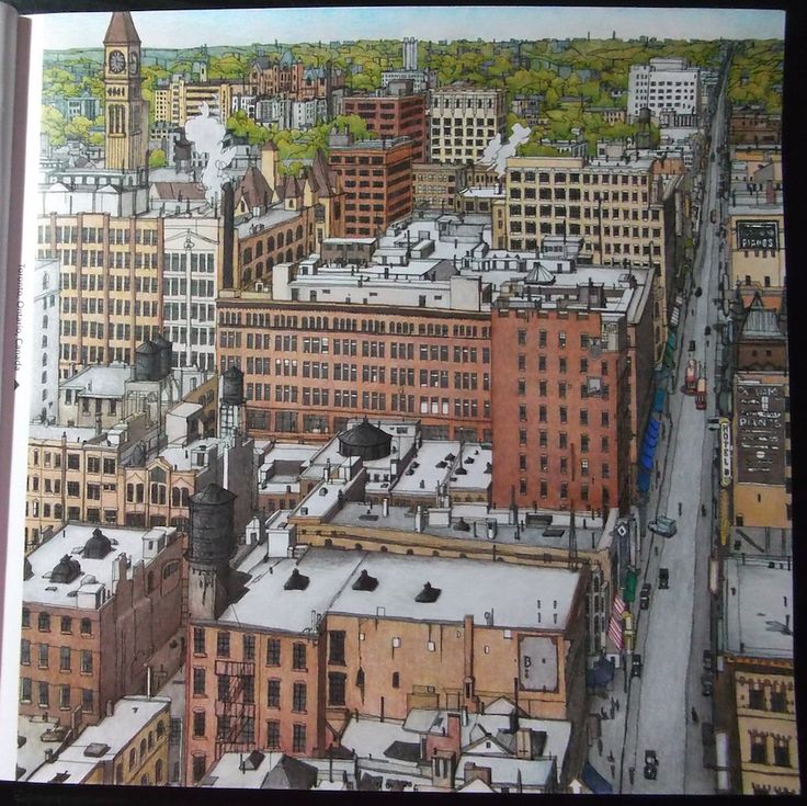 Fantastic Cities Pg25 Toronto Ontario Canada Stevemcdonald Fantasticcities CanadaColoring BooksColouring