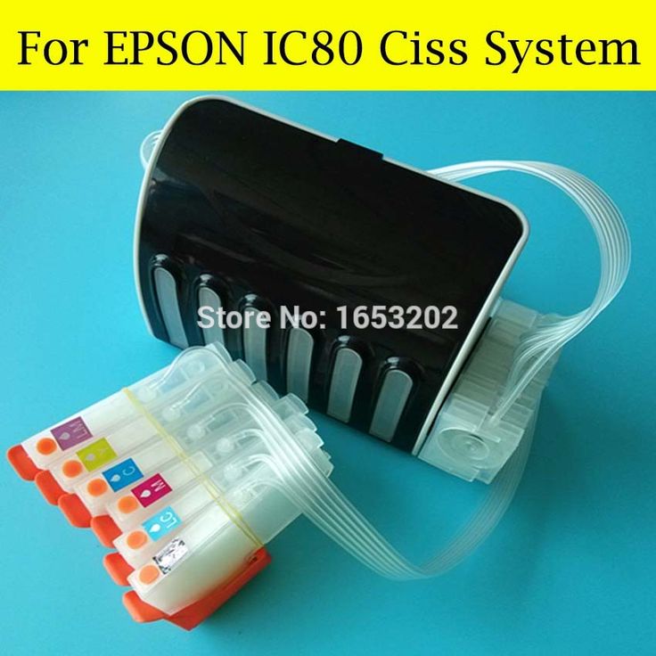 1 Set IC80 Ciss System For Epson EP-707A EP-777A EP-807AB EP-807AR 専用売り場 EP-977A3 EPSON PC周辺機器