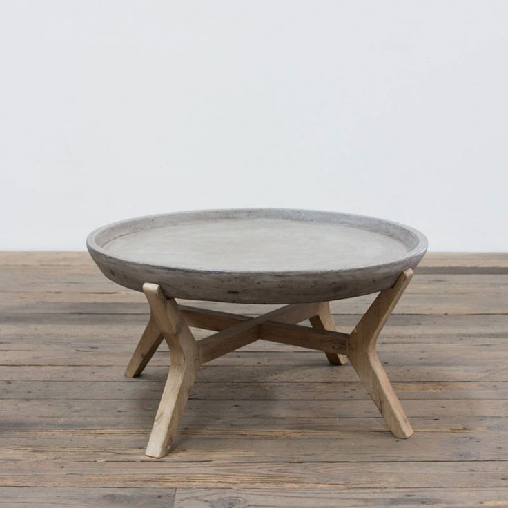 Diy Concrete Coffee Table Round Wood Diy Concrete Coffee Table Round, How To Make A Circular Coffee Table