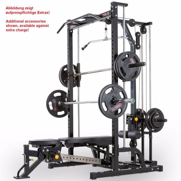 Máquina De Musculación Multipress Tipo Smith Con Estación De Poleas Megatec Diseño De Gimnasio En Casa Maquinas De Gimnasio Gimnasio En Casa