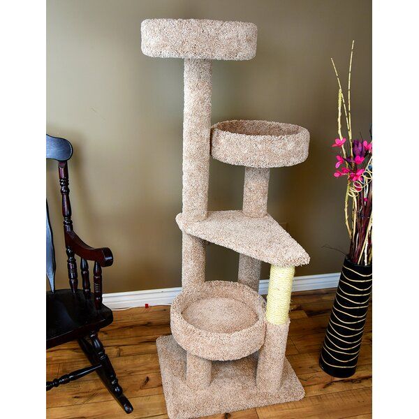 Premier 6 Ft Pagoda Cat House In Brown Cat Condo Cat Tree Cat Tree Plans