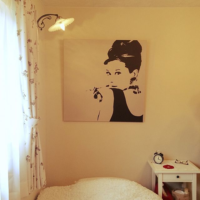 おすすめネット オードリーヘップバーン キャンバス IKEA - 絵画 安いショップ IKEA オードリーヘップバーン アートパネル その他