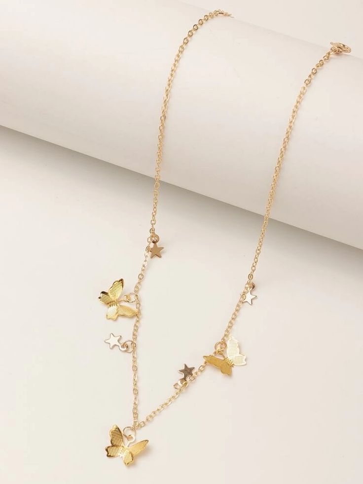 Toddler Girls Butterfly & Star Charm Necklace 1pc | SHEIN USA in 2021 ...