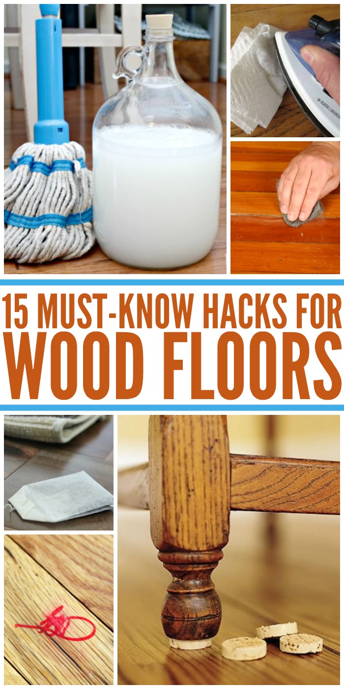 15 Wood Floor Hacks Every Homeowner Needs to Know | Life Hacks | Pinterest | Cleaning Hacks, House cleaning tips and Cleaning