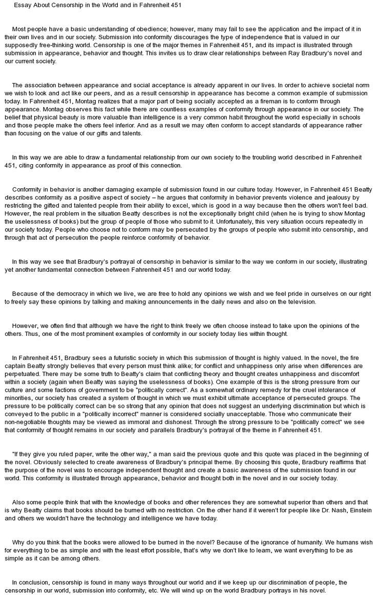 American Dream Essay Thesis Essay On Fahrenheit Fahrenheit Essay Models Of Excellence Help With Essay Papers also Abortion Websites With Citation Farenheit Essay Romefontanacountryinncom Hiv Essay Paper