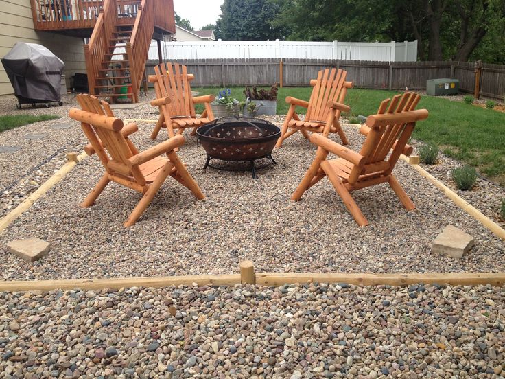 63 Best Landscape Timbers/Wow Images On Pinterest Landscape Pea gravel fire pit with landscape timbers and cedar log adirondack chairs - 63 Best Landscape Timbers/Wow Images On Pinterest Landscape