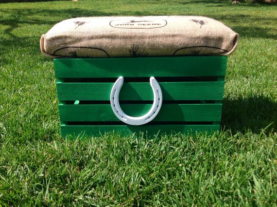 Best 35 John Deere Green Images On Pinterest Res Life Country John Deere Ottoman White Horseshoe Wood Crate Western Home Decor