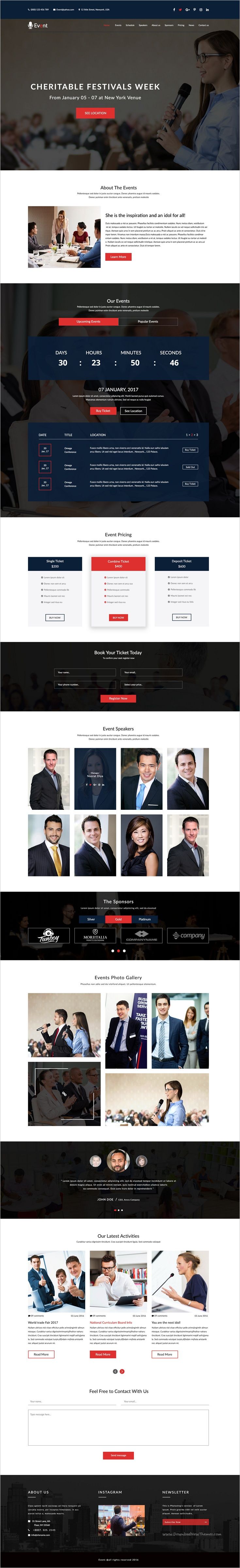 conference website template