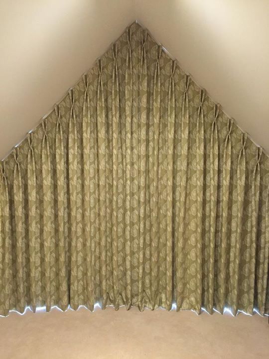 24 Best Triangle Window Curtains Images On Pinterest Apex Window Curtain Blackout And Interlined Handmade By Victoria Clark Interiors