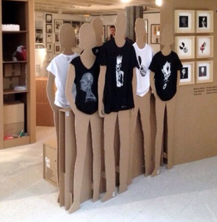 Simple Solid Cutout Silhouettes For Displaying Clothing Simple Solid Cutout Silhouettes For Displaying Clothing