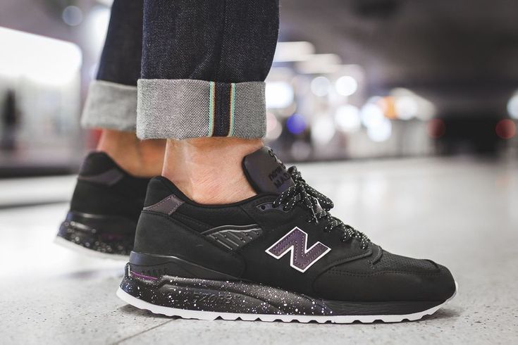 NEW BALANCE M998ABK - MADE IN THE USA BLACK & PURPLE LIMITED SNEAKERS