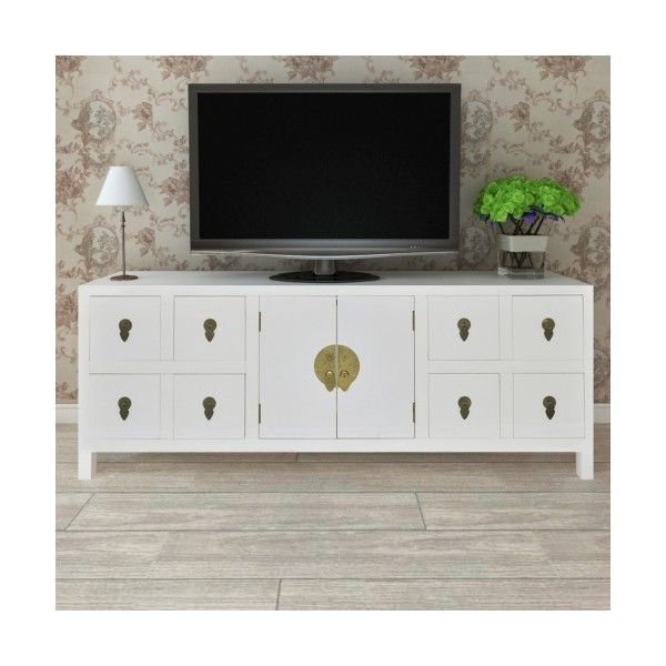 Best 25+ Asian Buffets And Sideboards Ideas On Pinterest white Wooden Asian Sideboard with 8 Drawers and 2 Doors - LovDock.com ($145) ❤ liked on Polyvore featuring home, furniture, storage & shelves, sideboards, ... - Best 25+ Asian Buffets And Sideboards Ideas On Pinterest
